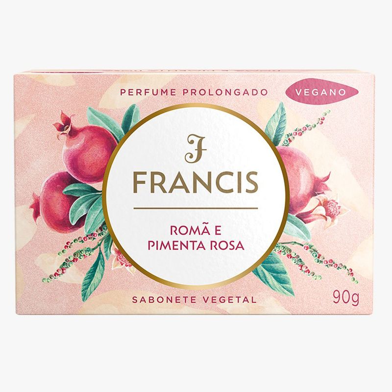 Sabonete Francis Vegano Romã e Pimenta Rosa 90g (7908324403114)