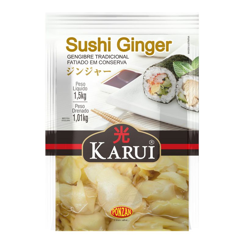 Gengribre Fatiado em Conserva Karui 1,01Kg (7898270969997)