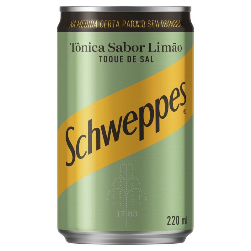 Água Tônica Schweppes Limão Toque de Sal Lata 220ml (7894900184419)