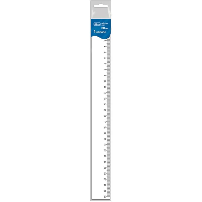 Régua Plástica Tilibra 1 Unidade 30cm (7891027231880)