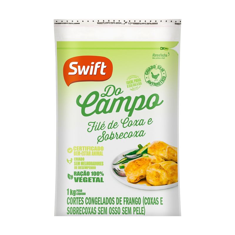 Filé Coxa Sobrecoxa Frango Do Campo 1Kg (7894904223183)