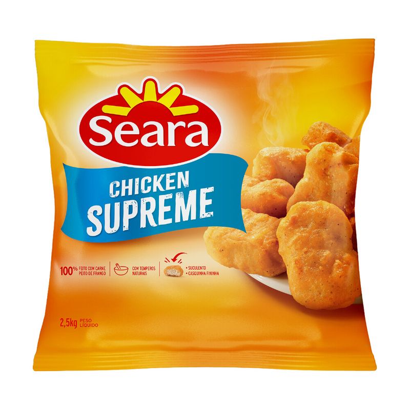 Empanado Frango Chicken Supreme Seara 2,5Kg (7894904230648)