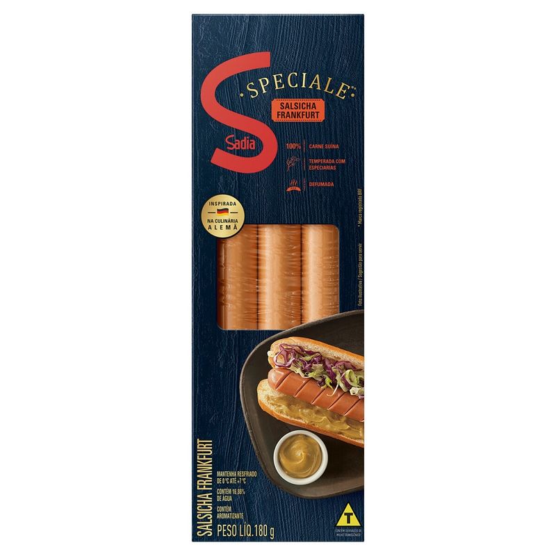 Salsicha Frankfurt Sadia Speciale 180g (7891515586362)