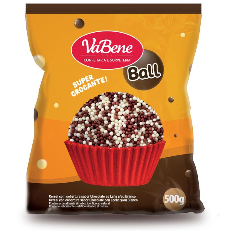 Cereal Ball Chocolate Ao Leite E Branco VaBene 500g (7898525480246)