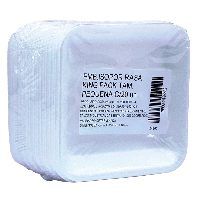 Embalagem Rasa Pequena King Pack com 20 Unidades (7898630100992)