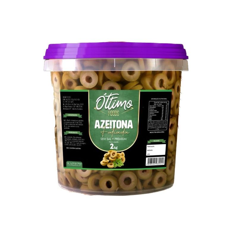 Azeitona Verde Ottimo Fatiada 2kg (0619205431450)