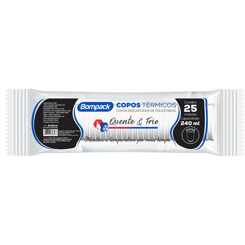 Copo Térmico Bompack 240ml C/25 (7898182808537)
