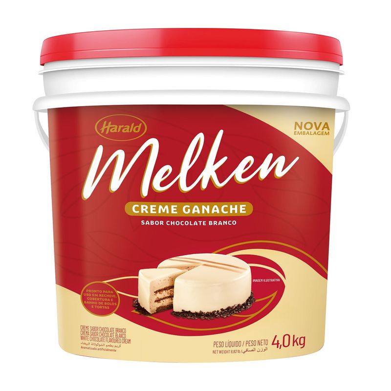 Cobertura Harald Melken Ganache Branco 4Kg (7897077803596)