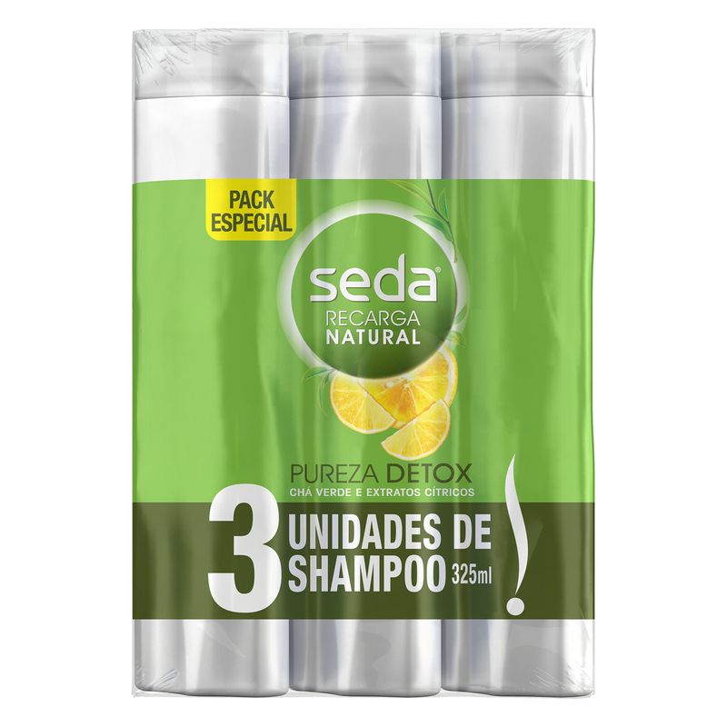 Shampoo Seda 325ml C/3 Pureza Detox (7891150068414)