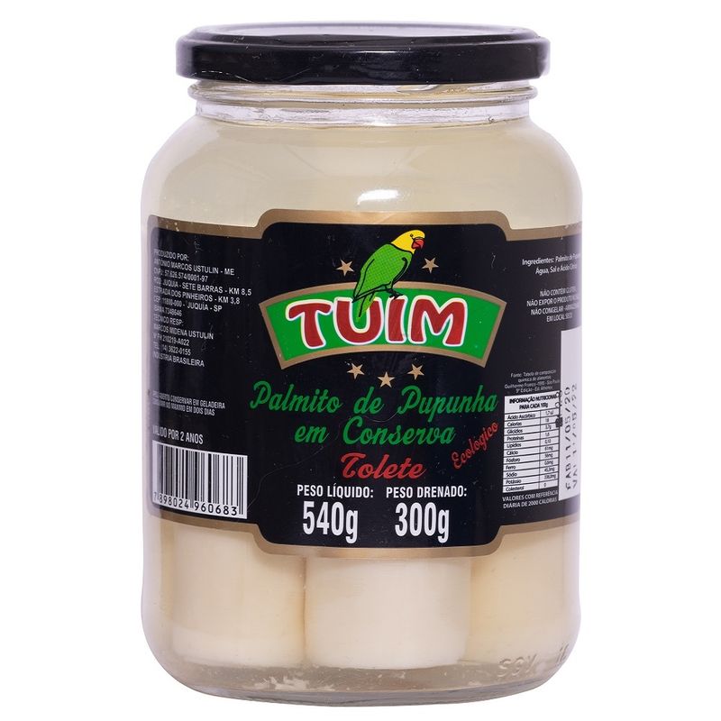Palmito Tuim 300g Pupunha Tolete (7898024960683)