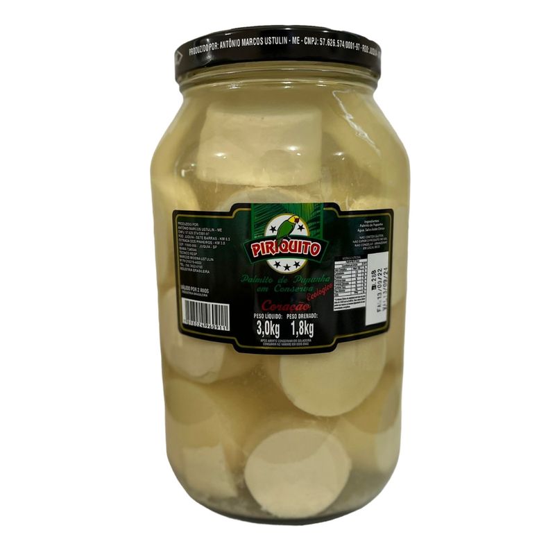 Palmito Piriquito Pupunha Coração 1,8Kg (7898024960911)