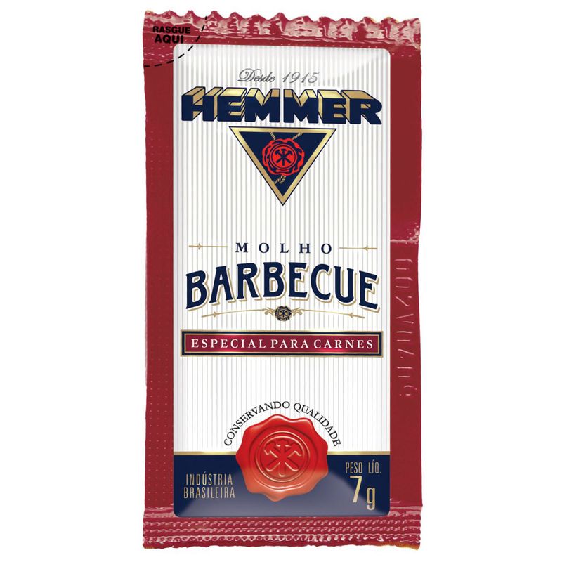 Molho Pronto Barbecue Hemmer sachê 7g (7891031409497)
