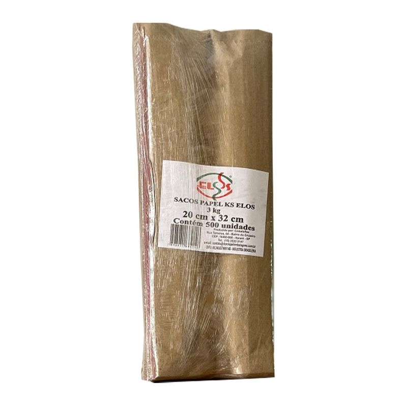 Saco Papel KS Elos 3Kg Com 500 Unidades (7898931684641)