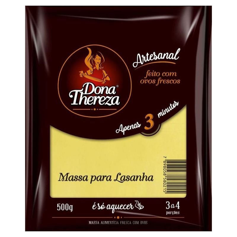 Massa Lasanha Dona Thereza 500g (7898058580215)