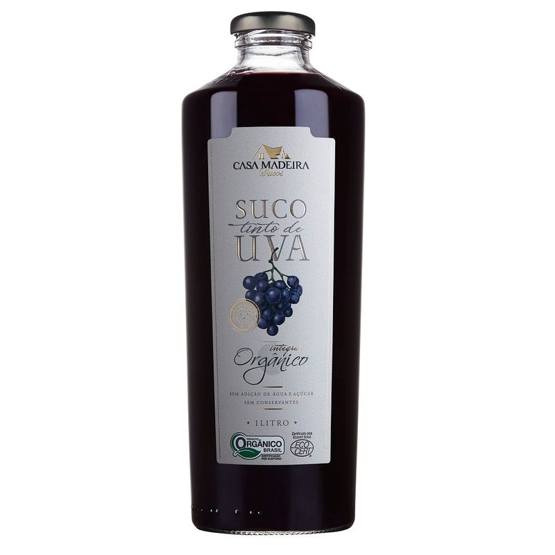 Suco Orgânico Uva Tinto Casa Madeira 1L (7898070110988)