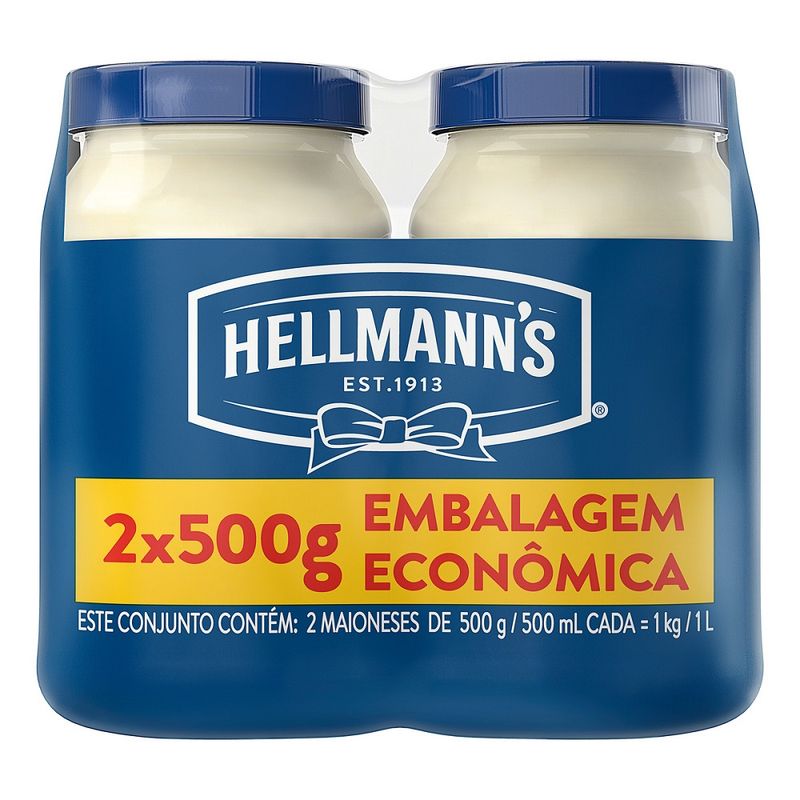 Maionese Hellmann's 500g com 2 unidades (7891150075474)