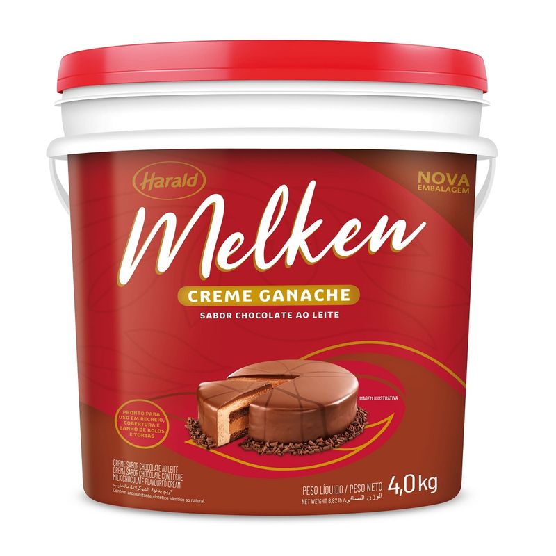 Ganache para Cobertura Melken Ao Leite 4kg (7897077800984)