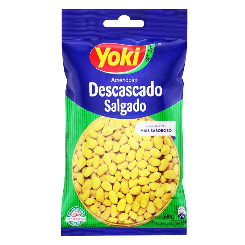 Amendoim Salgado Descascado Yoki 500g (7891095015344)