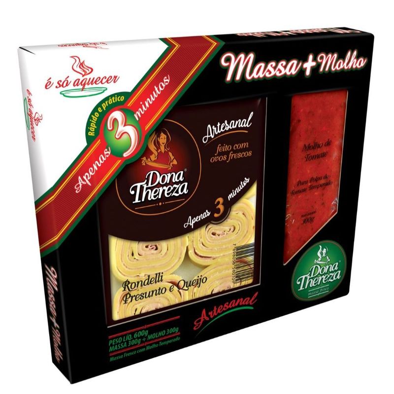 Massa Rondelli Presunto Queijo e Molho Tom Dona Thereza 600g (7898058580697)