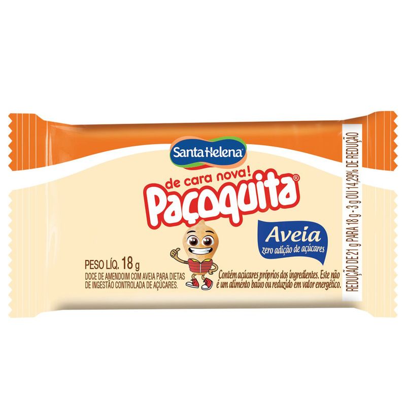 Paçoquita Zero com Aveia Santa Helena 432g Supermercado Savegnago