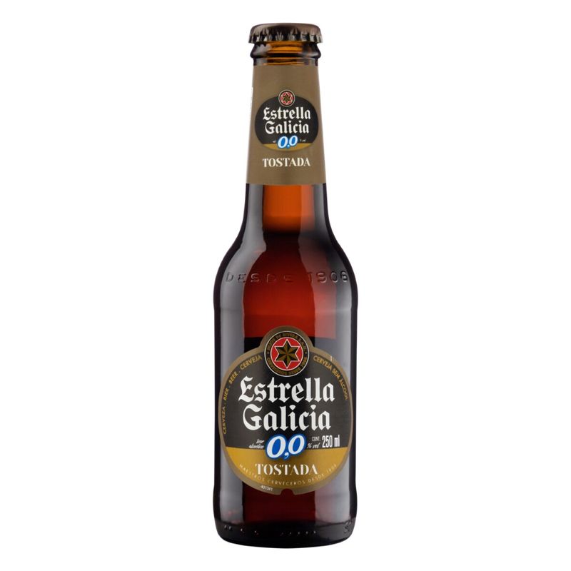 Cerveja Estrella Galicia Tostada Zero 250ml Long Neck (8412598005756)