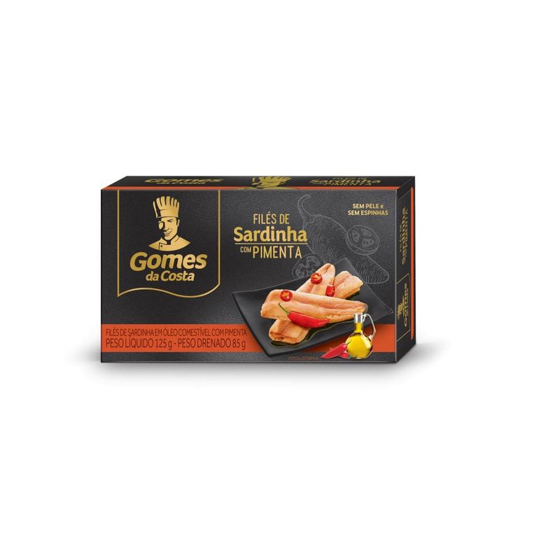 Filé Sardinha Gomes Da Costa Óleo Com Pimenta (7891167031654)