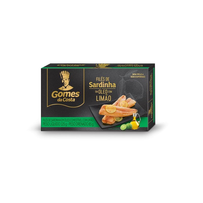 Filé Sardinha Gomes Da Costa Com Limão 125G (7891167031678)