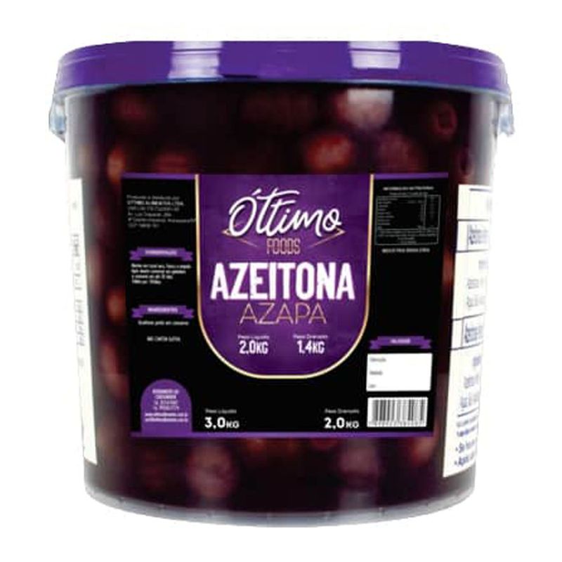 Azeitona Preta Azapa Óttimo 2kg (618341289116)
