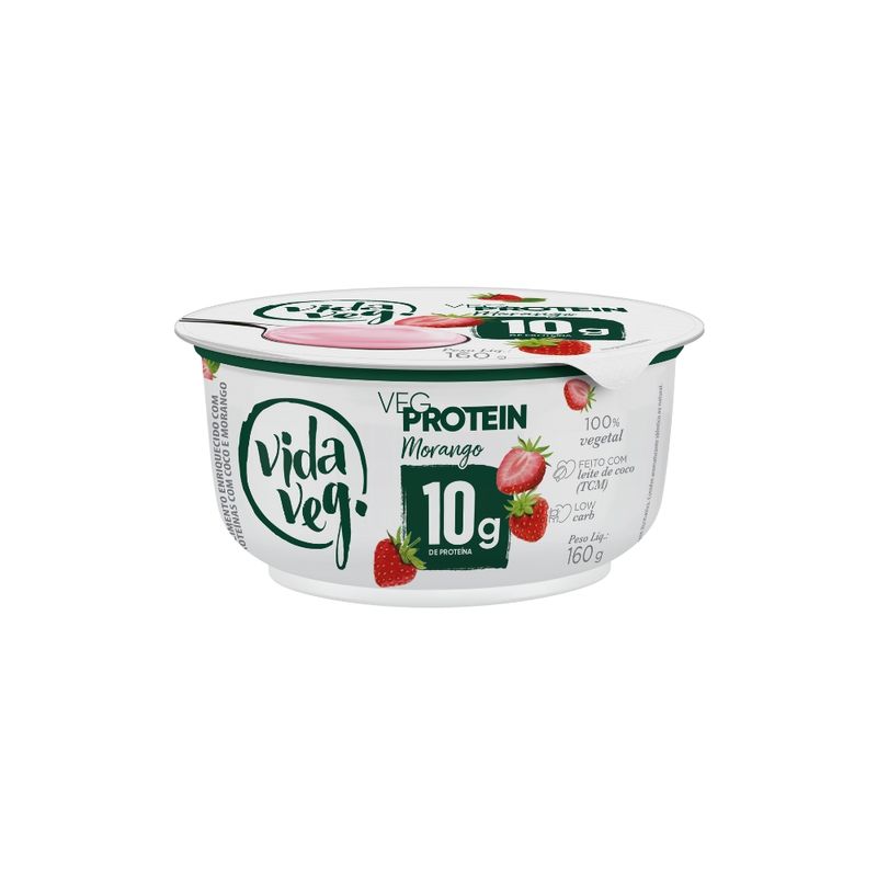 Iogurte Veg Protein Morango Vida Veg 160gr (7898958161675)