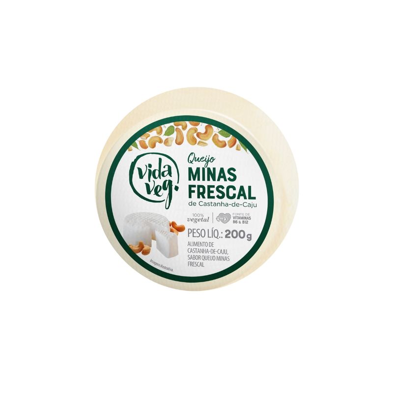 Queijo Vegetal Castanha Caju Vida Veg 200g Minas Frescal (7898958161521)