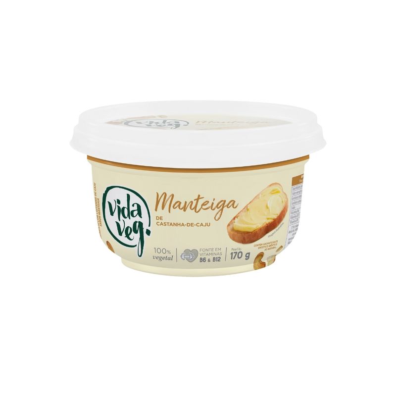 Manteiga Vegetal Castanha Caju Vida Veg 170g (7898958161590)