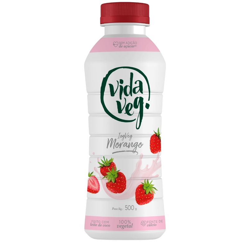 Iogurte Vegetal Líquido Vida Veg Morango 500g (7898958161187)