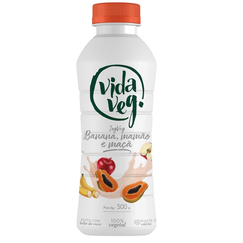 Iogurte Líquido Vida Veg Banana Mamão Maçã 500g (7898958161040)