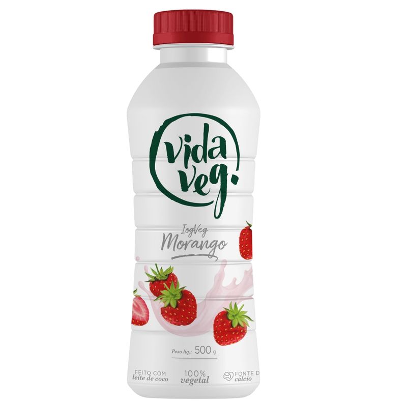 Iogurte Veg Liquido Vida Veg Morango 500g (7898958161033)