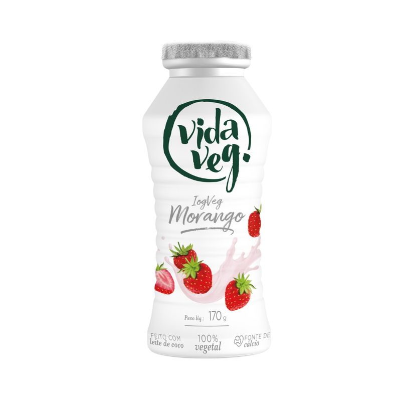 Iogurte Veg Liquido Vida Veg Morango 170g (7898958161200)