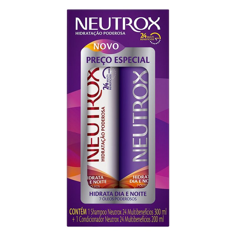 Shampoo 300ml Condicionador 200ml Neutrox 24 Multibenefícios (7908324401196)