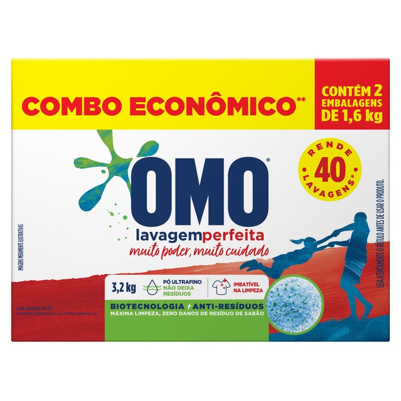 Lava Roupa Pó Omo Lavagem Perfeita 3,2Kg (7891150089549)