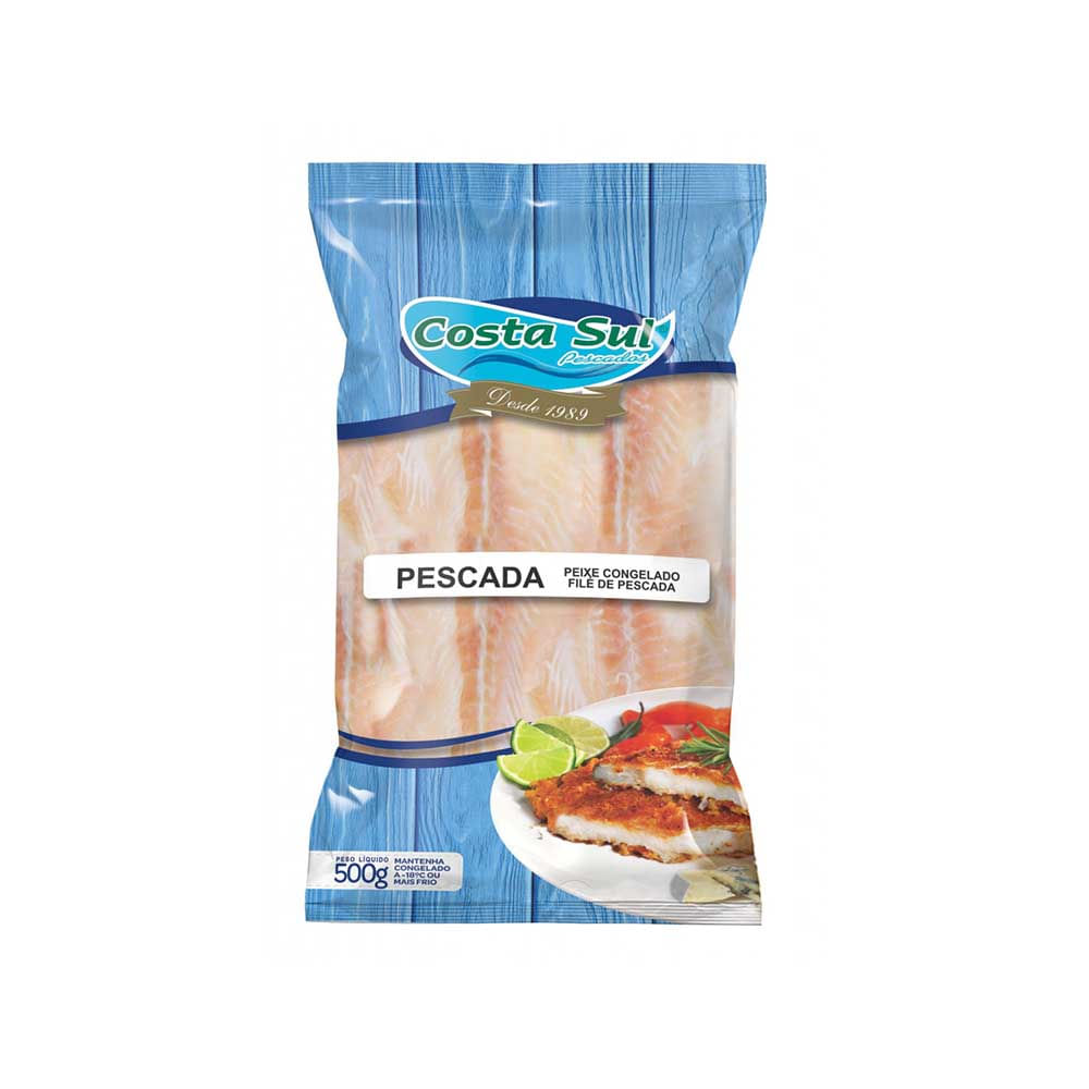 Peixe Filé Pescada Sem Pele Costa Sul 500g