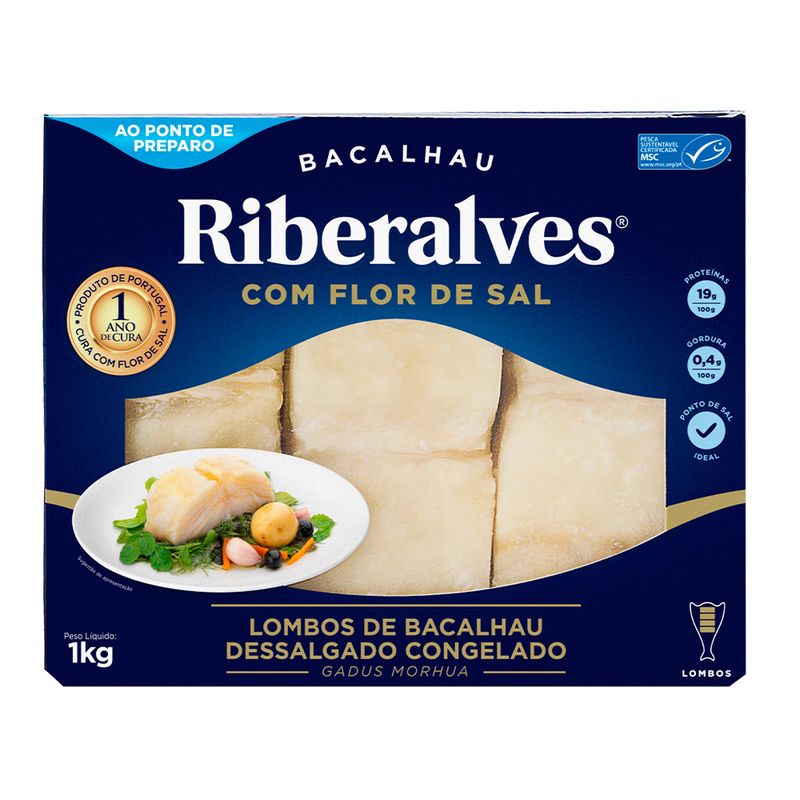 Bacalhau Riber Alves Mohua Flor Sal Lombo 1Kg (5601809014158)