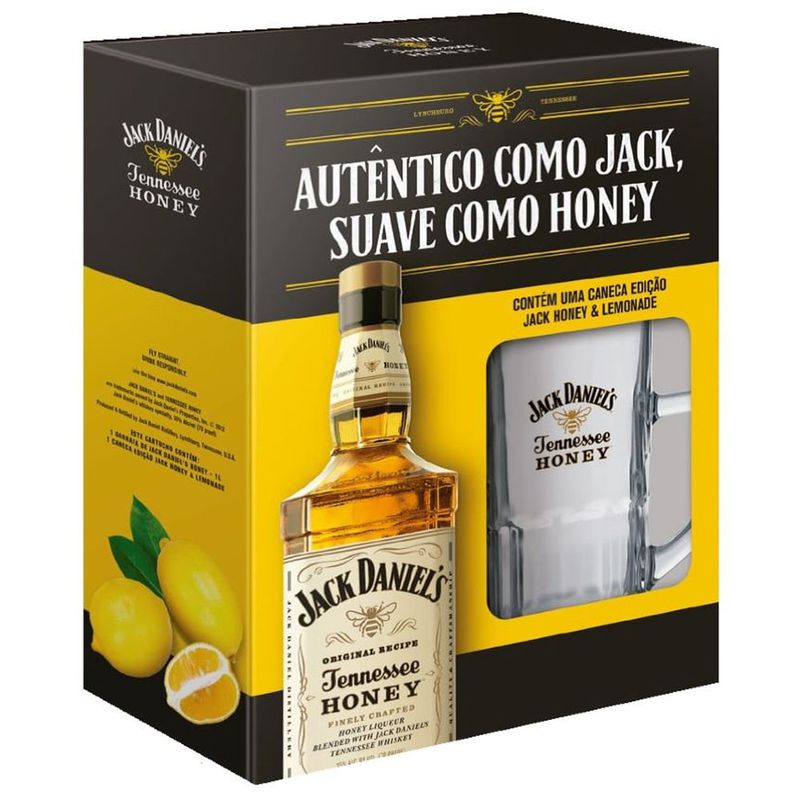 Whisky Jack Daniel's 1L Honey Mais Caneca (7898945131339)