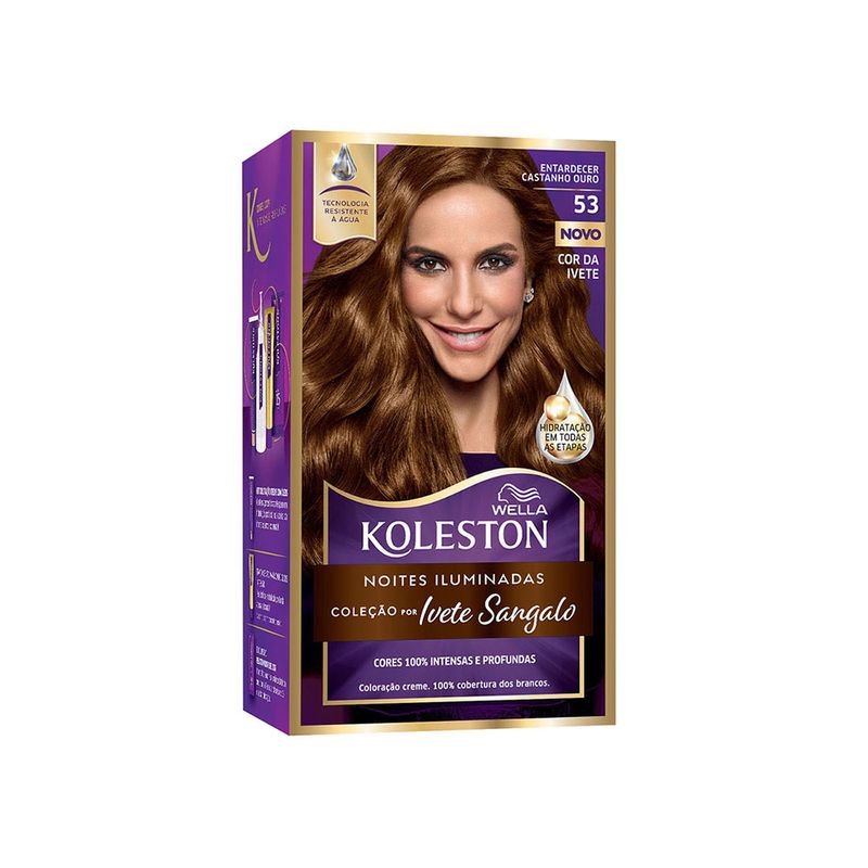 Tinta de Cabelo Koleston Castanho Ouro 53 Noites Iluminadas (7891350037456)