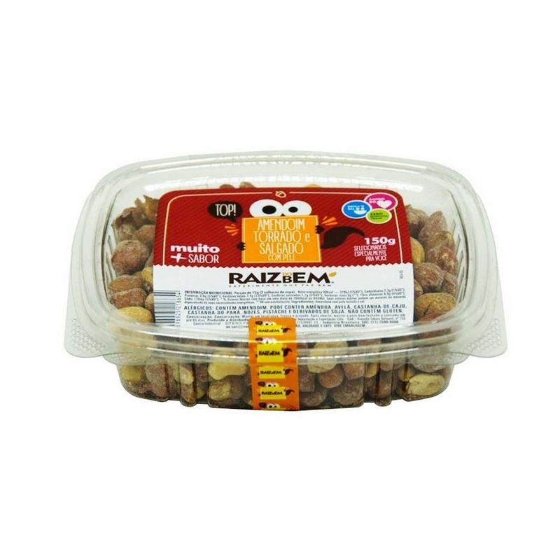 Amendoim Torrado E Salgado Raiz Bem 150G Com Pele (7898925218654)