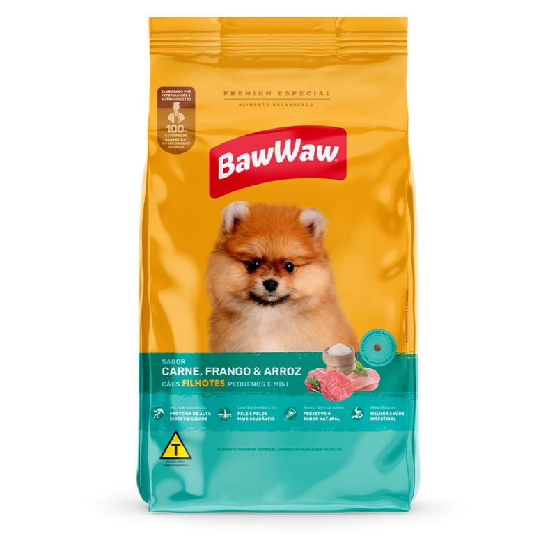Alimento Câo Baw Waw 2,4KG FILH Peq Mini Carne-Frango--Arroz (7899306041731)