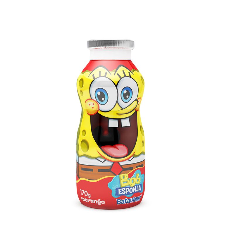 Iogurte Líquido Batavinho Bob Esponja Morango 170g (7891097104602)