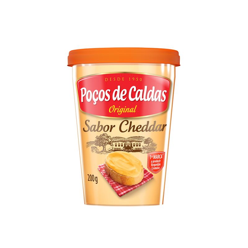 Requeijão Poços de Caldas Cheddar 200g (7891097104800)