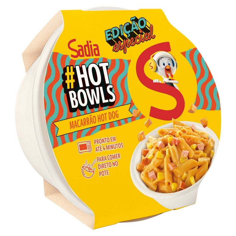 Prato Pronto Sadia Hot Bowls Macarrão Hot Dog 300g (7891515600815)