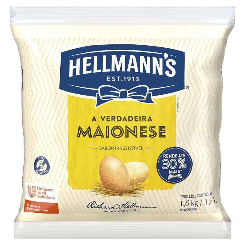 Maionese Hellmanns Bag 1,6Kg (7411000345733)
