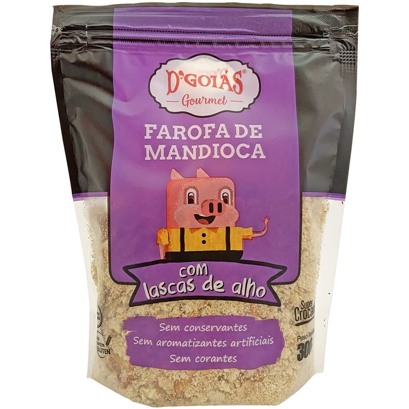 Farofa Pronta Dgoias 300g Mandioca Com Alho (7898912222916)