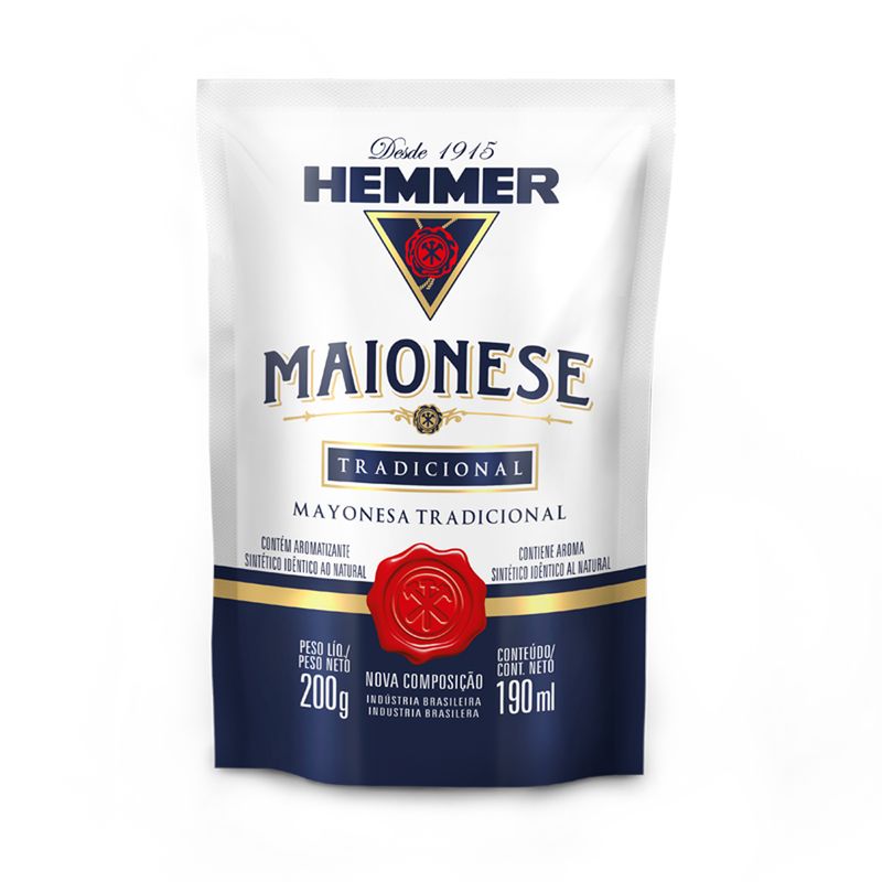 Maionese Hemmer Tradicional 200g Sache (7891031412251)