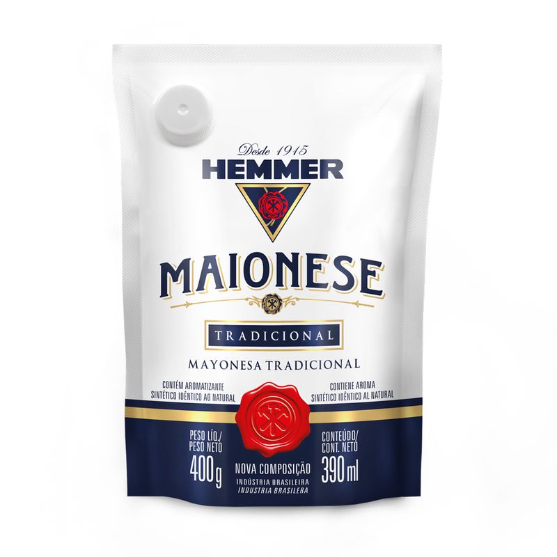 Maionese Hemmer Tradicional 400g Sache (7891031412268)